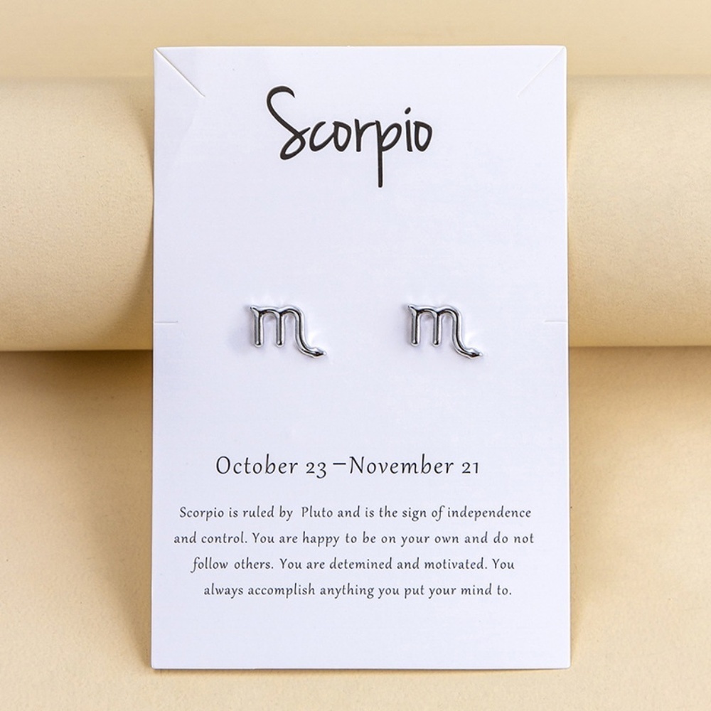 *JULANE* Silver Scorpio Fashion Horoscope Earrings